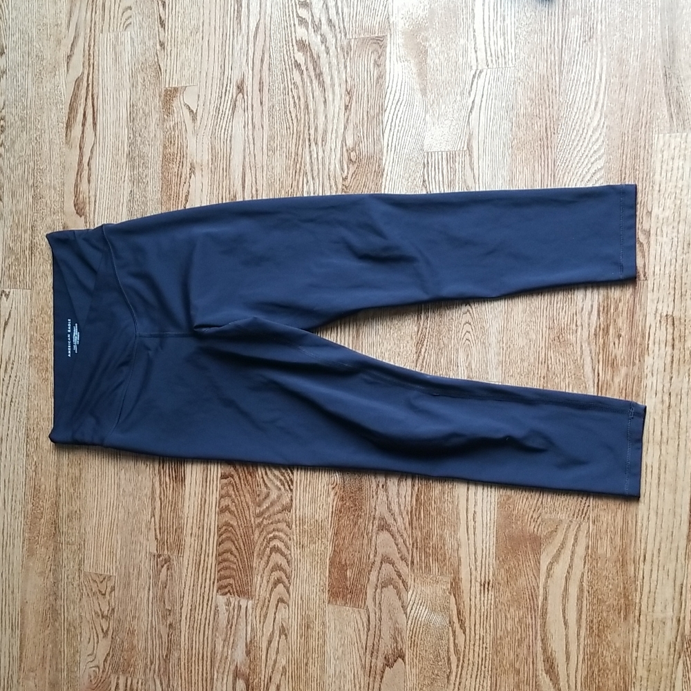 (M) American Eagle 7/8 Length Lightweight Everything Leggings Classic Black